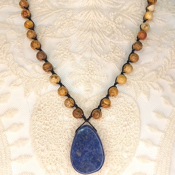 Handmade Jasper & Sodalite Necklace, Handcrafted, by Rust Belt Raised - Picture 8 of 16